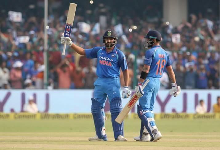 Image result for India vs New Zealand â Kanpur 2017 rohit virat